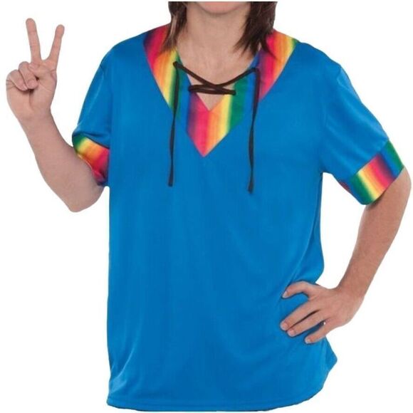 Groovy 60's Groovy Shirt Adult Halloween Costume Dress Up Cosplay One Size - Picture 1 of 5